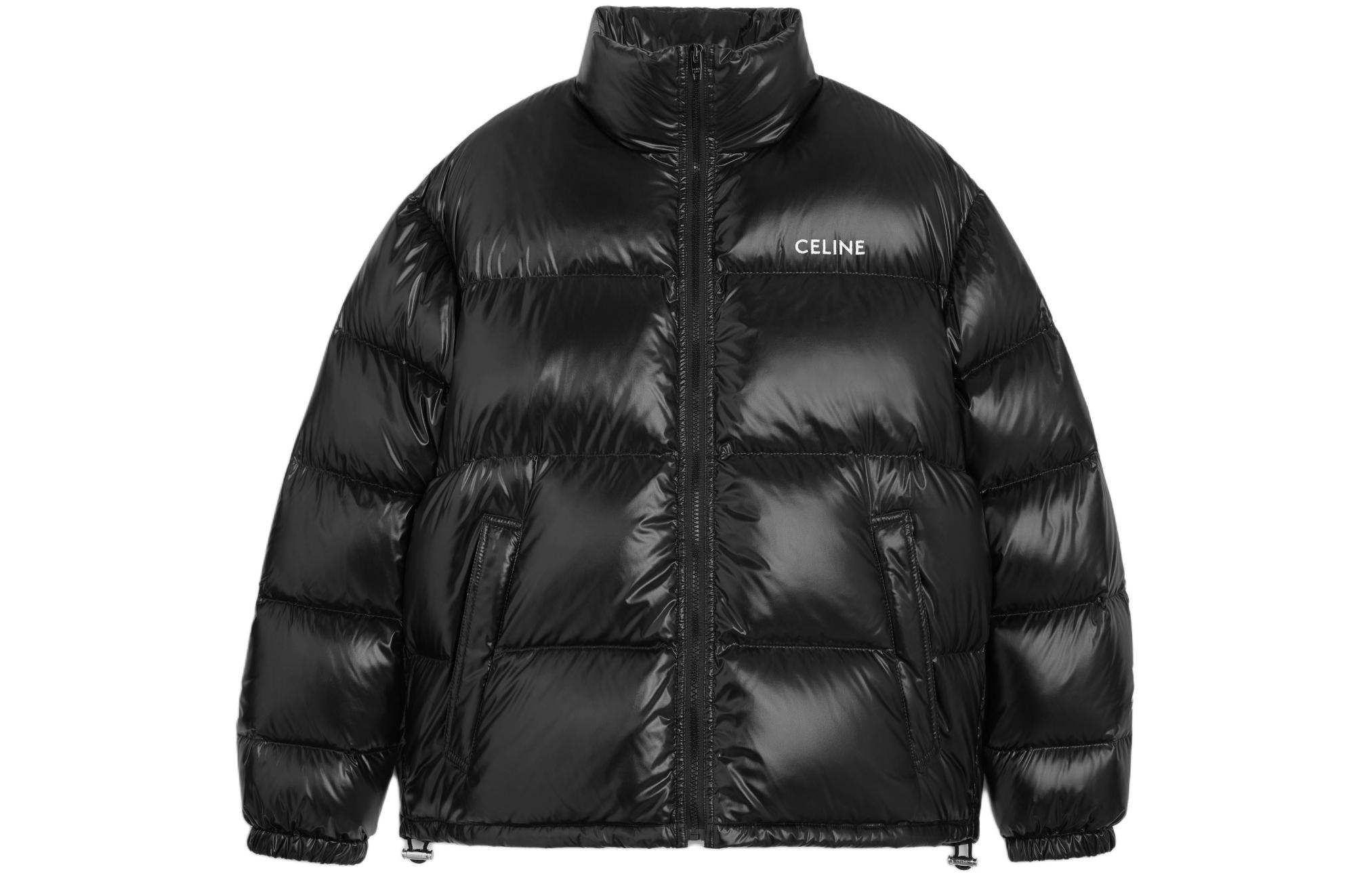 Order CELINE  Black Logo Print Loose-Fit Puffer Jacket. 2W31A595K-38NO