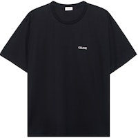 CELINE Black Logo Print Short Sleeve T-Shirt 2X43C671Q-38AW CELINE Black Logo Print Short Sleeve T-Shirt 2X43C671Q-38AW
