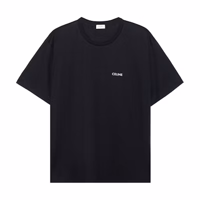 CELINE Black Logo Print Short Sleeve T-Shirt 2X43C671Q-38AW