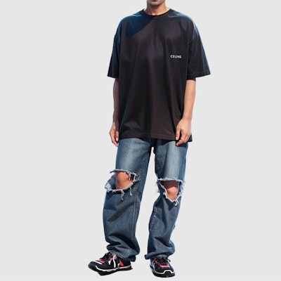 CELINE Black Logo Print Short Sleeve T-Shirt 2X43C671Q-38AW Shop CELINE Black Logo Print Short Sleeve T-Shirt 2X43C671Q-38AW