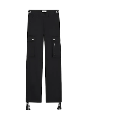 CELINE Black Mid-Rise Straight-Leg Utility Cargo Pants. 2Z603219I-38NO