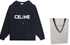 Shop CELINE Black Pullover Hoodie with Solid Color Logo Print. 2A85W423P-38NO
