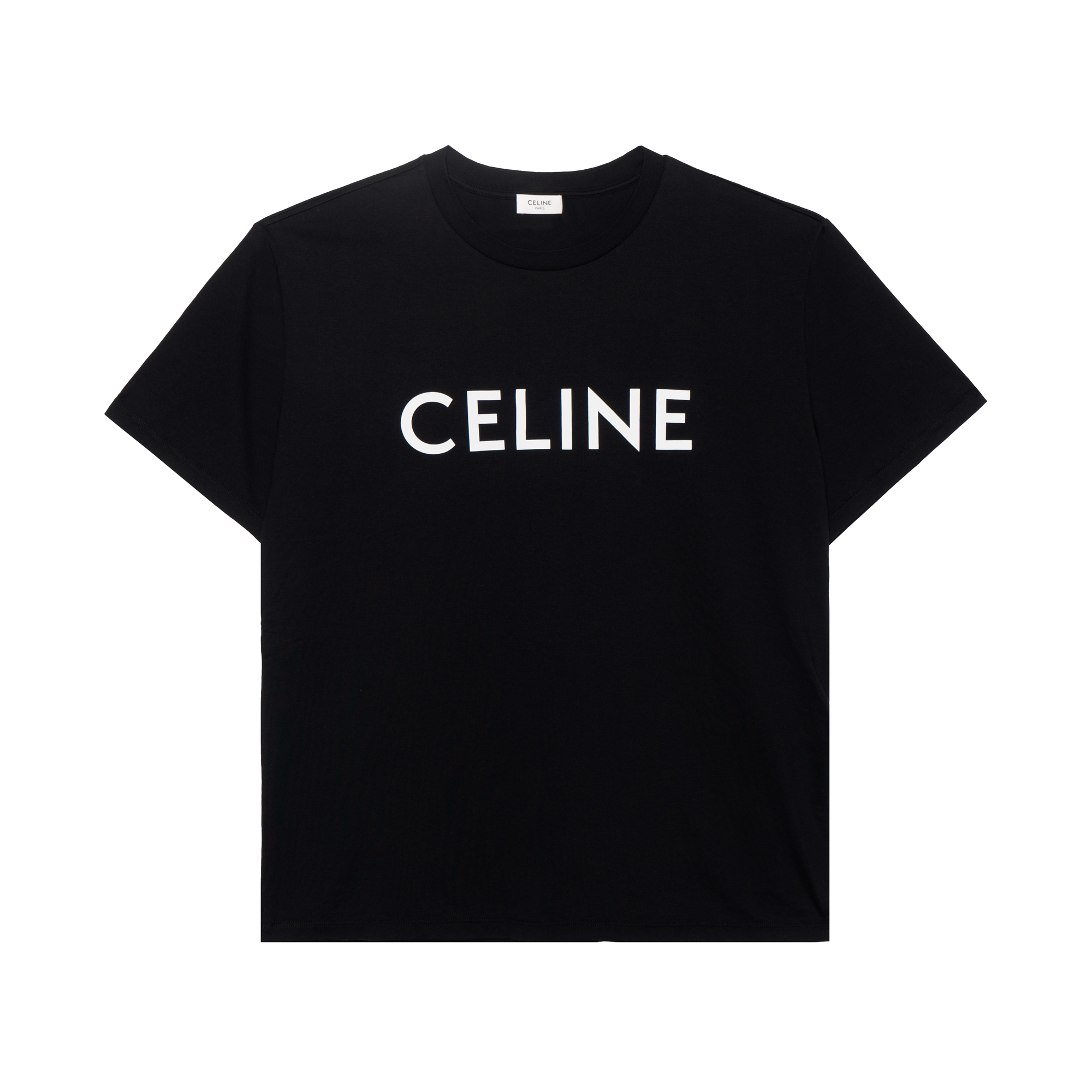 Order CELINE  Black Pure Color Logo Print Short Sleeve T-Shirt. 2X681671Q-38AW