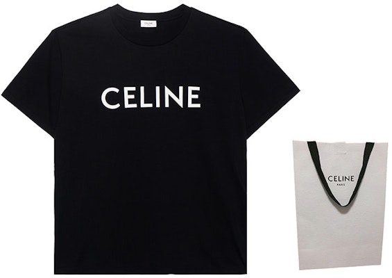 CELINE Black Pure Color Logo Print Short Sleeve T-Shirt. 2X681671Q-38AW Shop CELINE Black Pure Color Logo Print Short Sleeve T-Shirt. 2X681671Q-38AW
