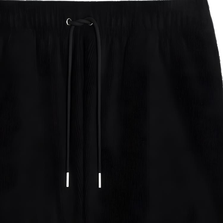 Cheap CELINE  Black Relaxed Fit Drawstring Shorts with Letter Embroidery. 2Z709372Y-38AW
