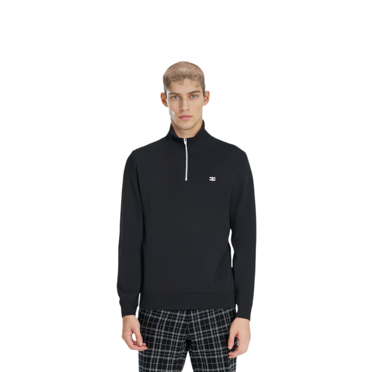 Purchase CELINE Sweater Lengan Panjang Logo Hitam Bertekstur. 2ADBH048T-38OW