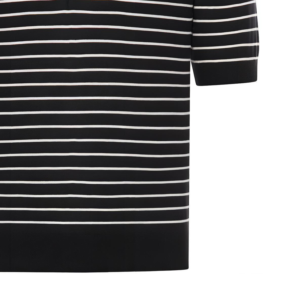 Purchase CELINE 黑色條紋短袖半開襟POLO衫. 2ADCT367Y-38EC