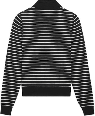 CELINE 黑色條紋Triomphe刺繡長袖羊毛Polo衫 2ADC7276W-38EC Lookbook CELINE 黑色條紋Triomphe刺繡長袖羊毛Polo衫 2ADC7276W-38EC