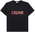 Buy CELINE Kaos Hitam Logo Huruf Crew Neck Lengan Pendek. 2X51I671Q-38BR