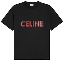 CELINE Kaos Hitam Logo Huruf Crew Neck Lengan Pendek. 2X51I671Q-38BR Order CELINE Kaos Hitam Logo Huruf Crew Neck Lengan Pendek. 2X51I671Q-38BR