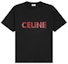 Order CELINE Kaos Hitam Logo Huruf Crew Neck Lengan Pendek. 2X51I671Q-38BR