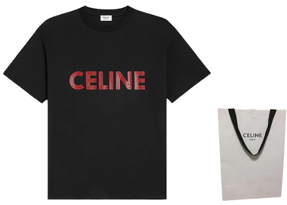 CELINE Black T-Shirt with Letter Logo Print Crew Neck Short Sleeve. 2X51I671Q-38BR Shop CELINE Black T-Shirt with Letter Logo Print Crew Neck Short Sleeve. 2X51I671Q-38BR
