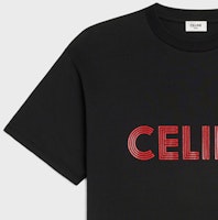 CELINE Kaos Hitam Logo Huruf Crew Neck Lengan Pendek. 2X51I671Q-38BR Purchase CELINE Kaos Hitam Logo Huruf Crew Neck Lengan Pendek. 2X51I671Q-38BR