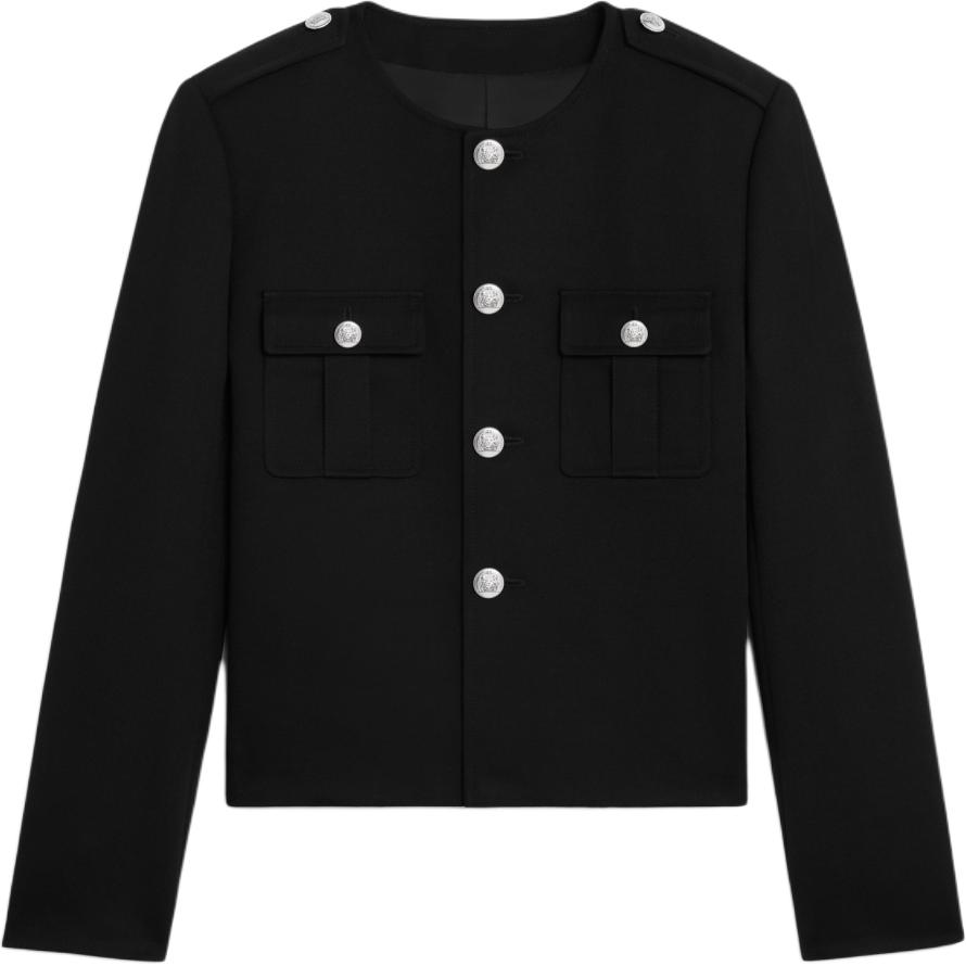 CELINE  Black Wool Long Sleeve Jacket 2V42X092D-38NO 圖 2