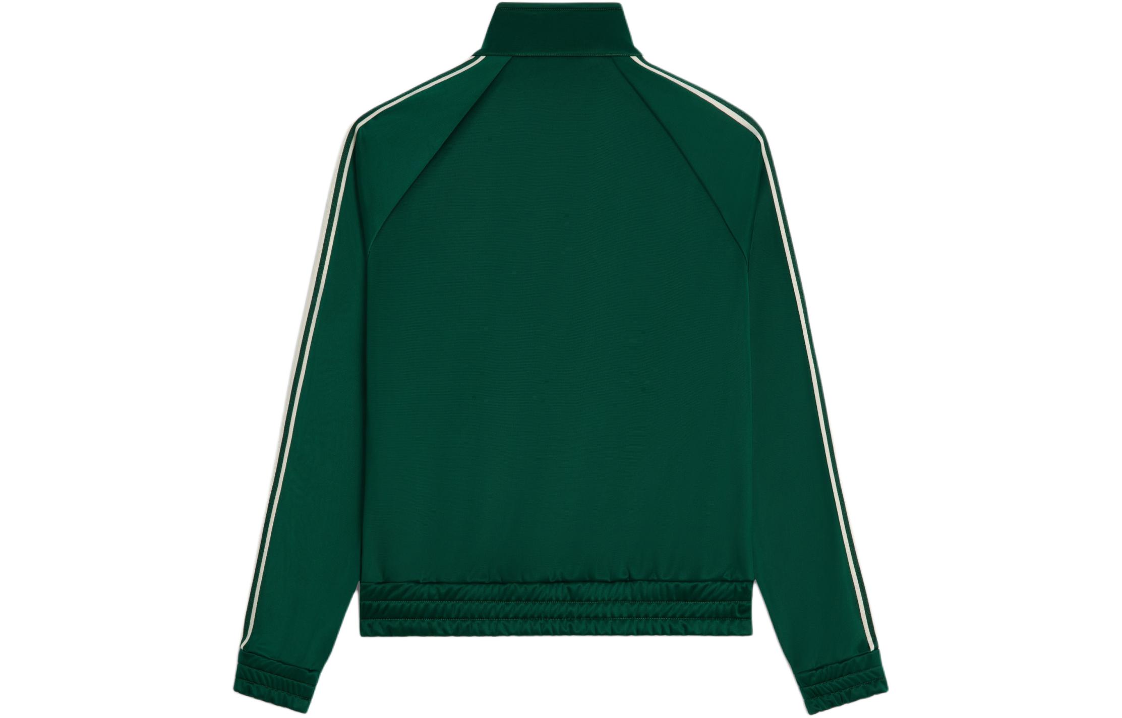 Lookbook CELINE 瓶綠色條紋拉鍊Logo印花休閒外套. 2Y99E859W-55VZ