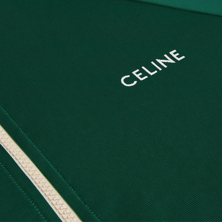 Purchase CELINE 瓶綠色條紋拉鍊Logo印花休閒外套. 2Y99E859W-55VZ