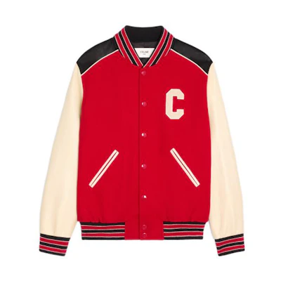 CELINE BOY DOLL FW22 Logo Color Block Single-Breasted Jacket Red. 2V56D896C-27ED