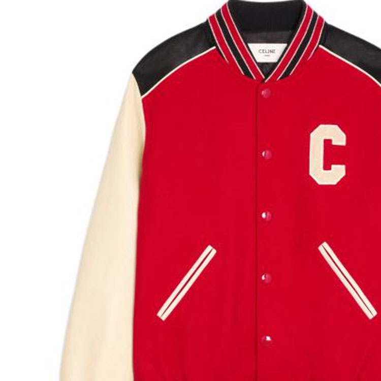CELINE  BOY DOLL FW22 Logo Color Block Single-Breasted Jacket Red. 2V56D896C-27ED 圖 7