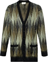 CELINE Boy Doll FW22 Sequin Embroidered Knit Cardigan Sweater Green 2AA48606S-30GR CELINE Boy Doll FW22 Sequin Embroidered Knit Cardigan Sweater Green 2AA48606S-30GR