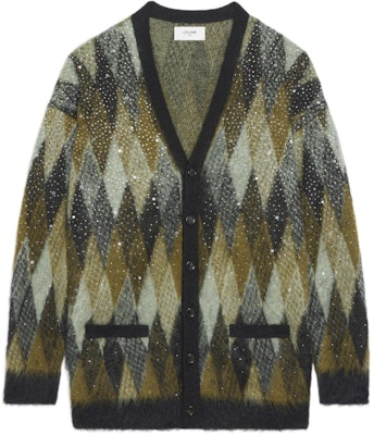 セリーヌ ボーイドール FW22 スパンコール刺繍ニットカーディガン グリーン 2AA48606S-30GR Order セリーヌ ボーイドール FW22 スパンコール刺繍ニットカーディガン グリーン 2AA48606S-30GR