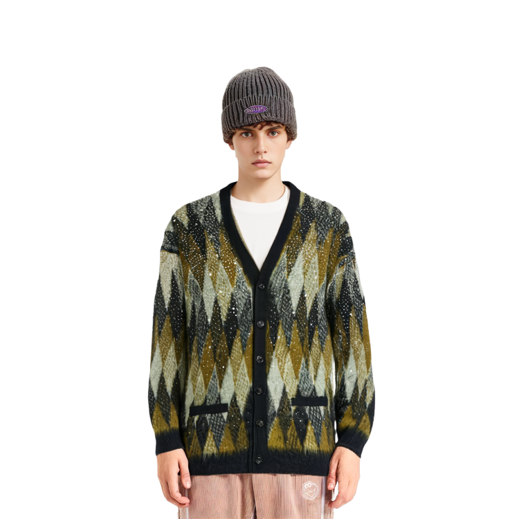 Purchase セリーヌ ボーイドール FW22 スパンコール刺繍ニットカーディガン グリーン 2AA48606S-30GR