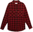 Order CELINE Boy Doll Plaid Button-Up Loose Long-Sleeve Shirt Red 2C574017F-27RB