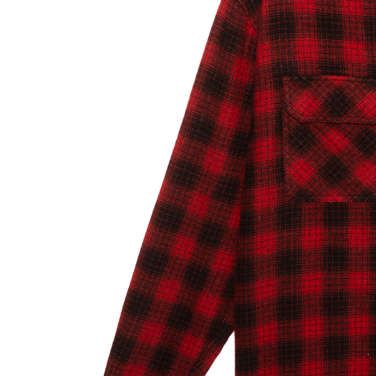 Sizing CELINE 男孩娃娃格紋寬鬆長袖襯衫 紅色 2C574017F-27RB