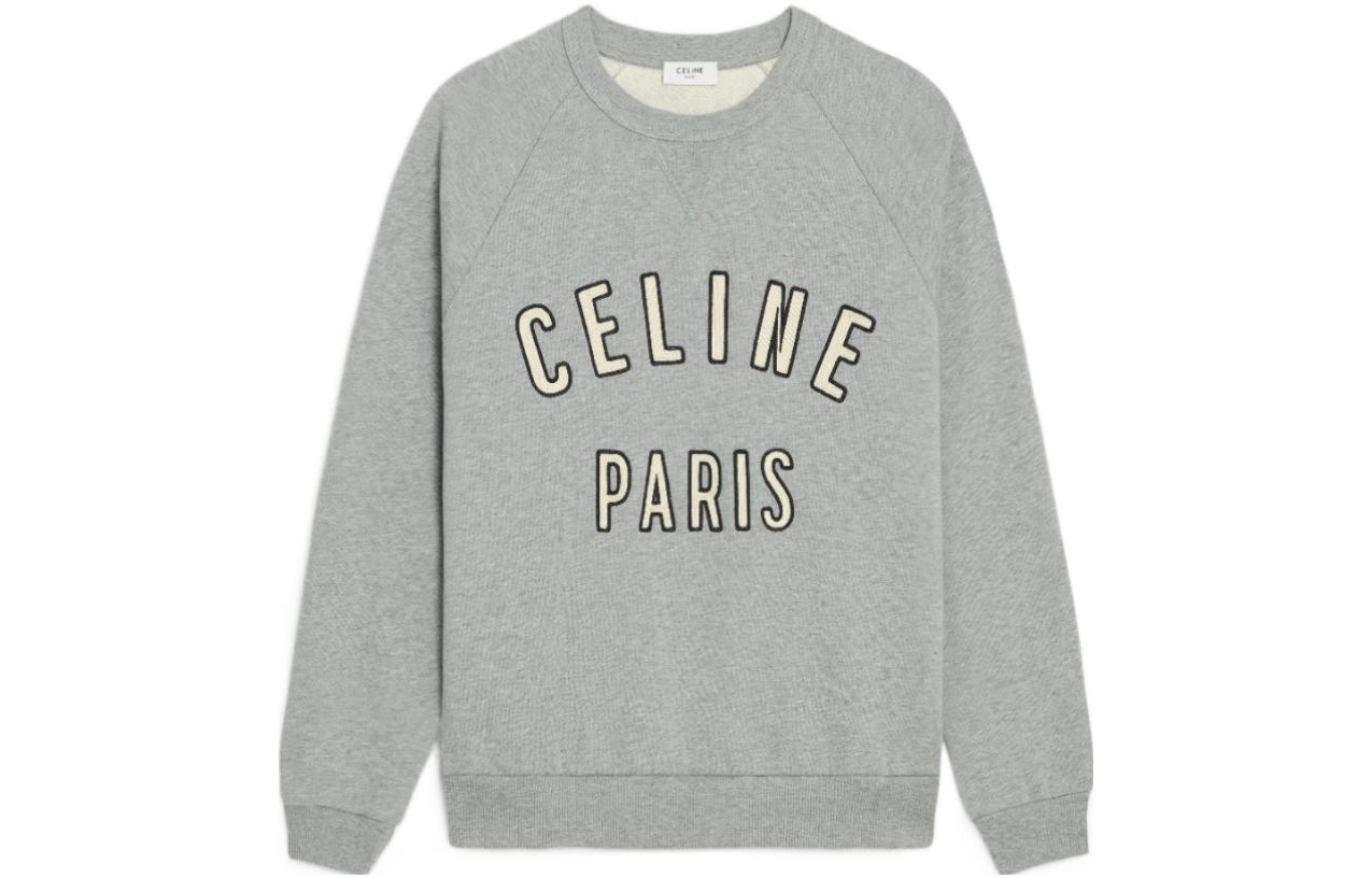 CELINE  Casual Alphabet Crewneck Sweatshirt - Grey 2Y28D670Q-09HA