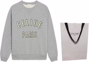 Shop CELINE 休閒字母圓領長袖上衣 - 灰色 2Y28D670Q-09HA