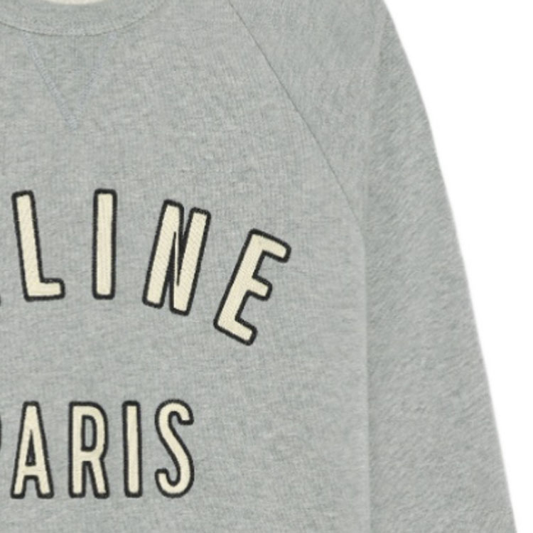 Sizing CELINE Kasual Alphabet Crewneck Sweatshirt - Kelabu 2Y28D670Q-09HA