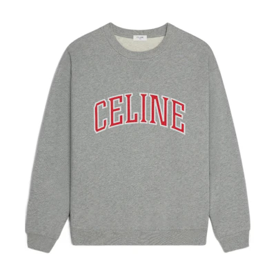 CELINE Crewneck Sweatshirt with Letter Logo Print Long Sleeves. 2Y74F670Q-09UY