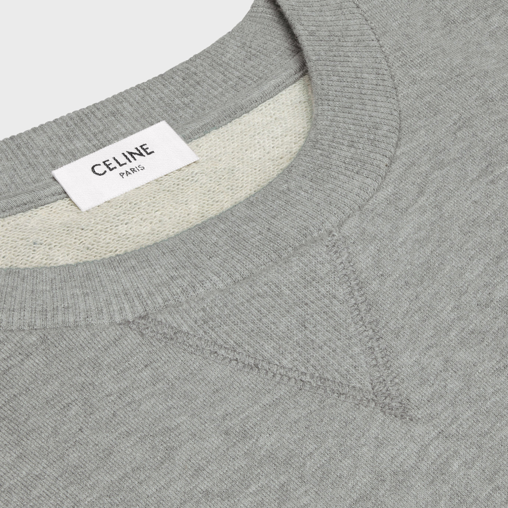 Shop 셀린느 레터 로고 프린트 긴팔 크루넥 스웨트셔츠. 2Y74F670Q-09UY