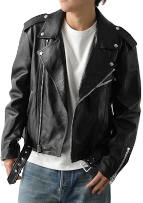 CELINE Dysfunctional Bauhaus Black Leather Jacket with Belt Decor. 2EE31280D-38NO Details for CELINE Dysfunctional Bauhaus Black Leather Jacket with Belt Decor. 2EE31280D-38NO