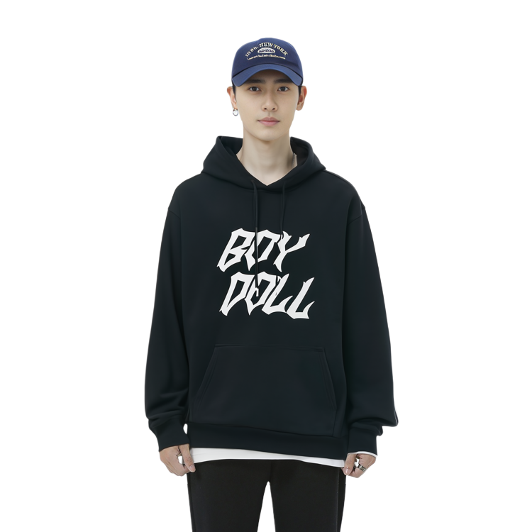 CELINE  FW22 Boy Doll Letter Print Fleece Cotton Hoodie Black. 2Y962670Q-38AW 圖 4