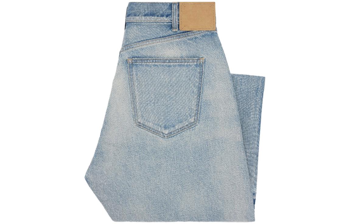 Lookbook CELINE FW22 Jeans Biru Poket Lurus Distressed 2N833033S-08WT