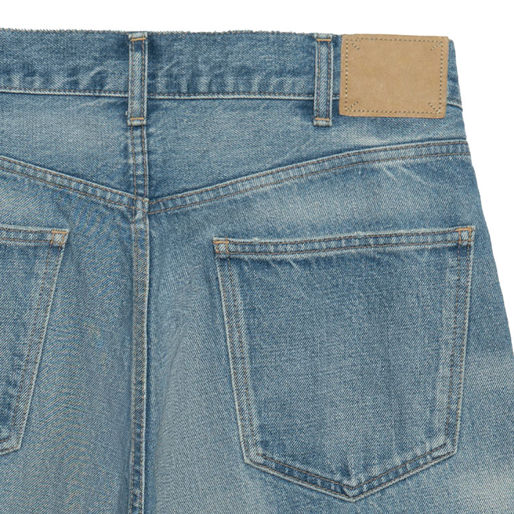 Sizing CELINE FW22 Jeans Biru Poket Lurus Distressed 2N833033S-08WT