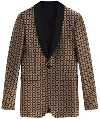 CELINE 金色波點印花長袖西裝外套。 2V094858E-38NG Order CELINE 金色波點印花長袖西裝外套。 2V094858E-38NG