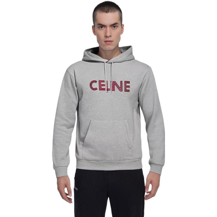 Purchase 셀린 그레이 레터 프린트 풀오버 스웻셔츠. 2Y65D670Q-09BA