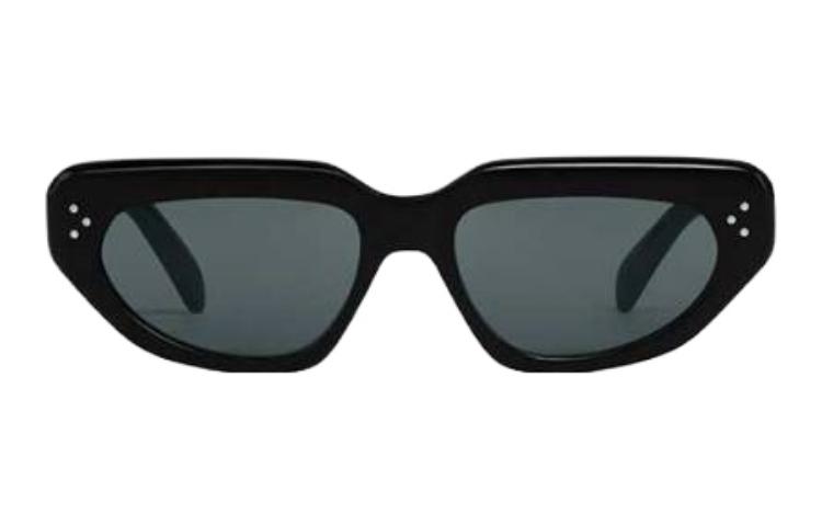 CELINE  Irregular Acetate Black Sunglasses with Logo Temples. 4S273CPLB38NO 圖 3