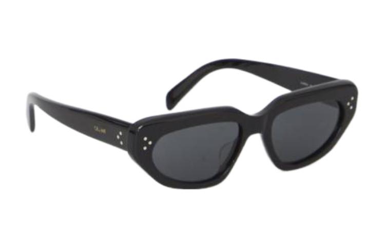 CELINE  Irregular Acetate Black Sunglasses with Logo Temples. 4S273CPLB38NO 圖 4