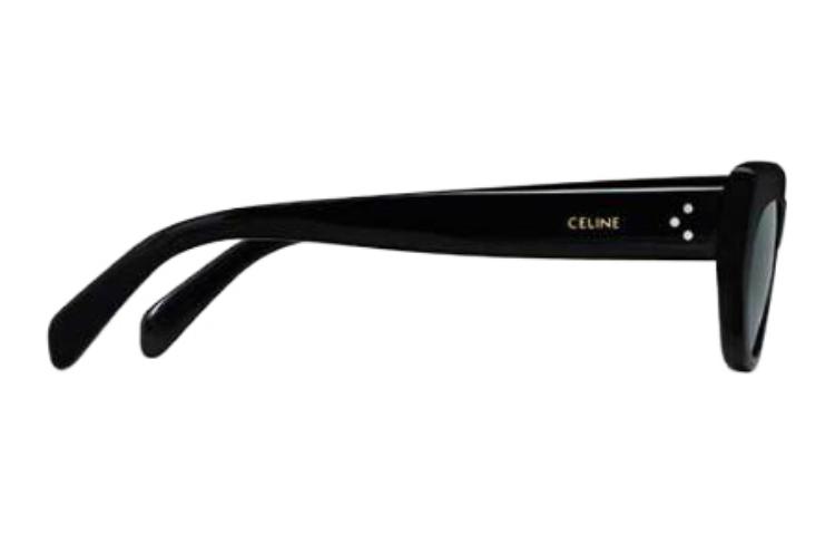 CELINE  Irregular Acetate Black Sunglasses with Logo Temples. 4S273CPLB38NO 圖 5