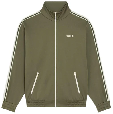 CELINE Khaki Letter Embroidered Logo Zip Jacket. 2Y490121O-02KK Buy CELINE Khaki Letter Embroidered Logo Zip Jacket. 2Y490121O-02KK
