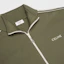 Shop CELINE Khaki Letter Embroidered Logo Zip Jacket. 2Y490121O-02KK