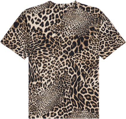 CELINE Kaos Coklat Motif Leopard Leher Bulat Gaya Kasual. 2X681311W-19LW Lookbook CELINE Kaos Coklat Motif Leopard Leher Bulat Gaya Kasual. 2X681311W-19LW