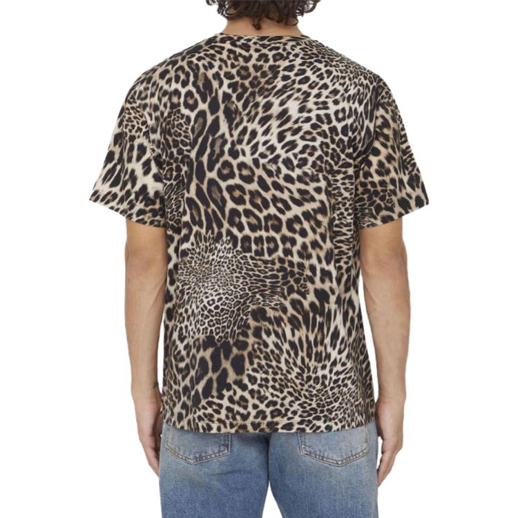 Purchase CELINE Kaos Coklat Motif Leopard Leher Bulat Gaya Kasual. 2X681311W-19LW