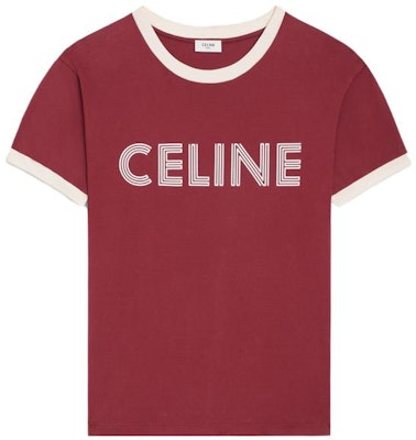 CELINE 字母印花酒红色圆领T恤。 2X49I671Q-28RF Order CELINE 字母印花酒红色圆领T恤。 2X49I671Q-28RF