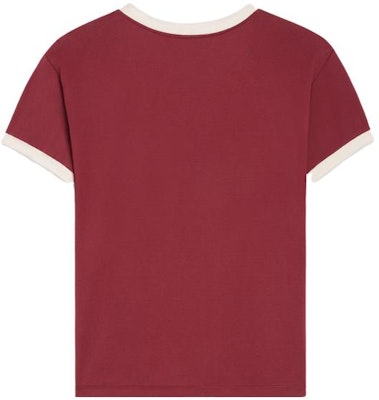 CELINE 字母印花酒红色圆领T恤。 2X49I671Q-28RF Lookbook CELINE 字母印花酒红色圆领T恤。 2X49I671Q-28RF