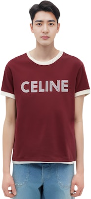 CELINE 字母印花酒红色圆领T恤。 2X49I671Q-28RF Purchase CELINE 字母印花酒红色圆领T恤。 2X49I671Q-28RF