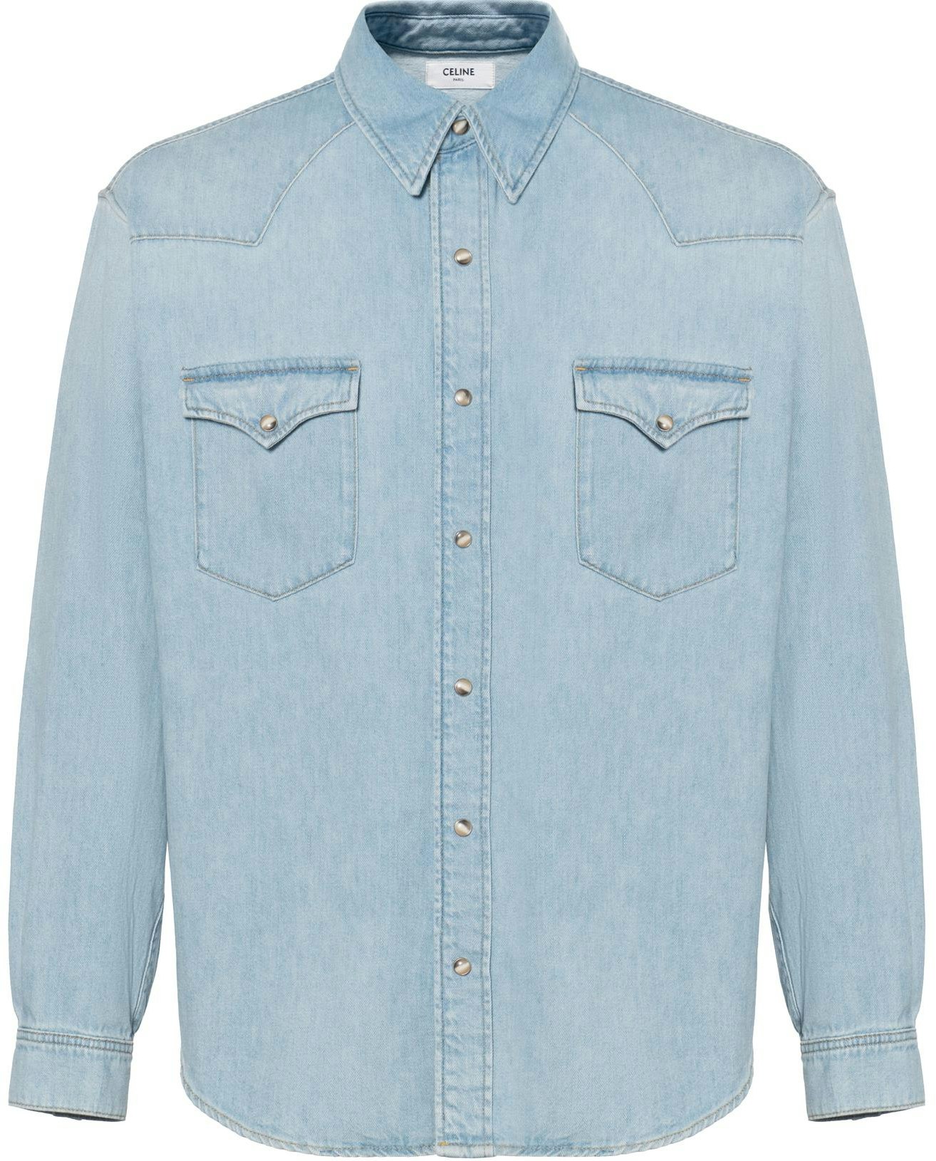 celine-light-blue-solid-color-long-sleeve-button-up-shirt-2-t303361-u08-yk