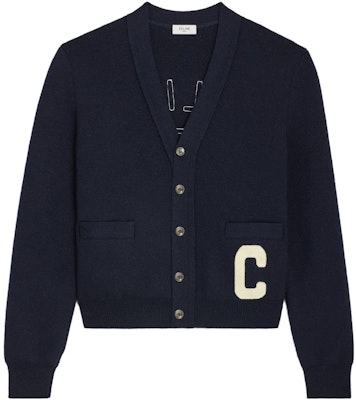 CELINE Logo Pattern Knit Cardigan Long Sleeve Casual Sweater. 2AD9O830I-07MR Order CELINE Logo Pattern Knit Cardigan Long Sleeve Casual Sweater. 2AD9O830I-07MR